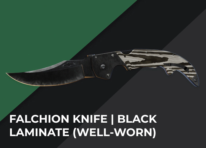 Falchion Knife Black Laminate (Well-Worn)