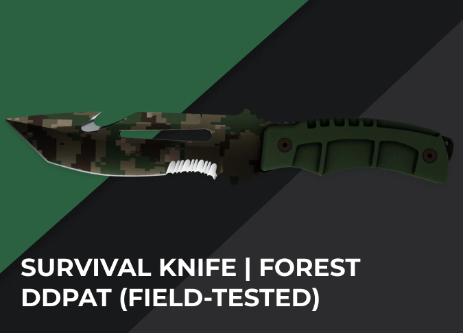 Survival Knife Forest DDPAT (Field-Tested)