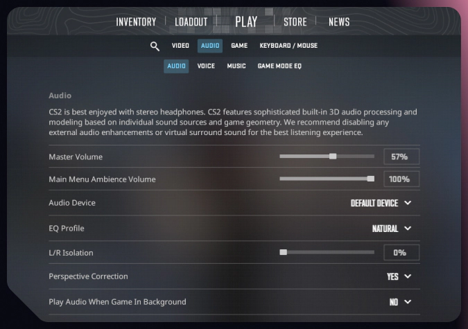 audio settings in cs2