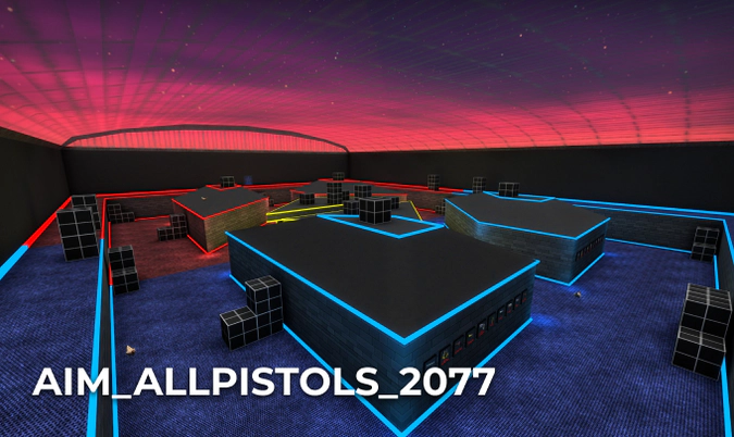 Aim_AllPistols_2077 map in CS2