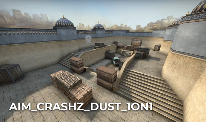 aim_crashz_dust_1on1 map in CS2