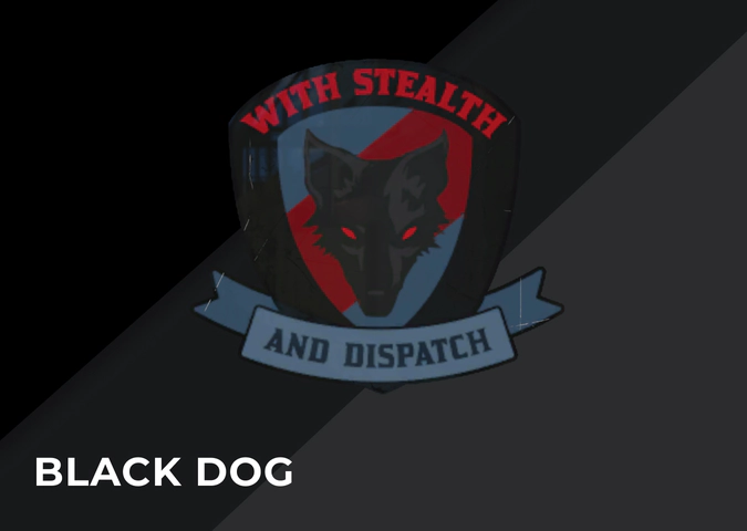 CS2 Sticker Black Dog