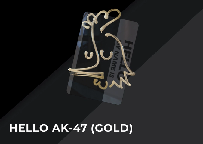 CS2 Sticker Hello AK-47 (Gold)