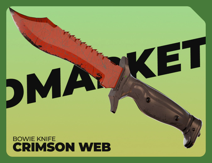 Bowie Knife Crimson Web