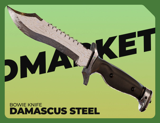 Bowie Knife Damascus Steel