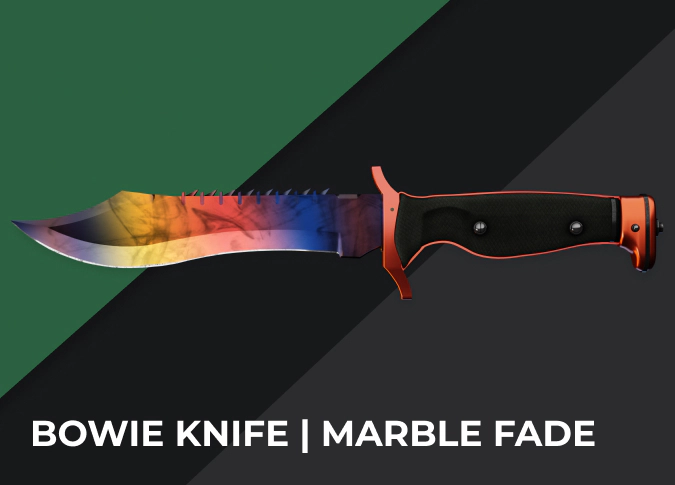 Bowie Knife Marble Fade