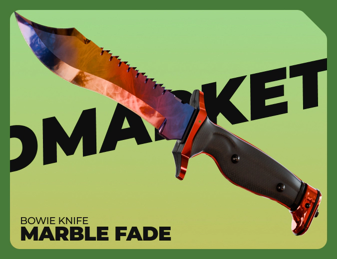 Bowie Knife Marble Fade
