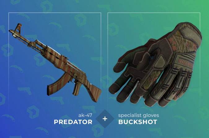 AK-47 Predator and Specialist Gloves Buckshot combo