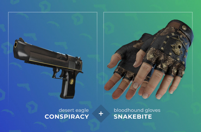 Desert Eagle Conspiracy and Bloodhound Gloves Snakebite combo
