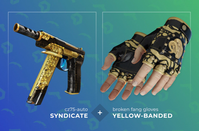 CZ75-Auto Syndicate and Broken Fang Gloves Yellow-bandede combo