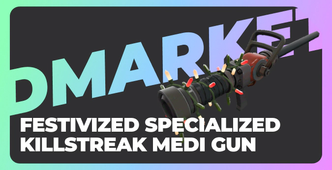Festivized Specialized Killstreak Medi Gun in TF2