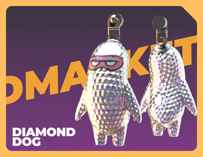 Diamond Dog charm