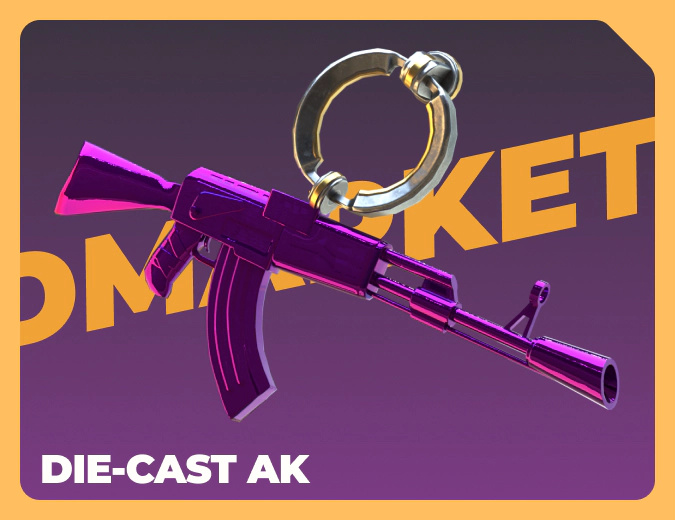 Die-cast AK charm