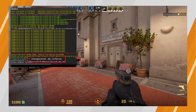 changelevel de_inferno command in CS2