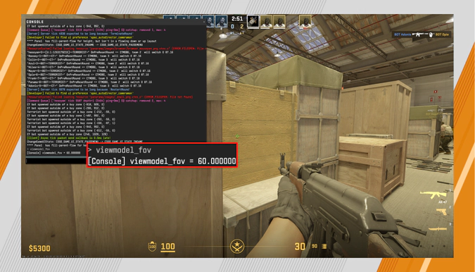 viewmodel_fov command in CS2