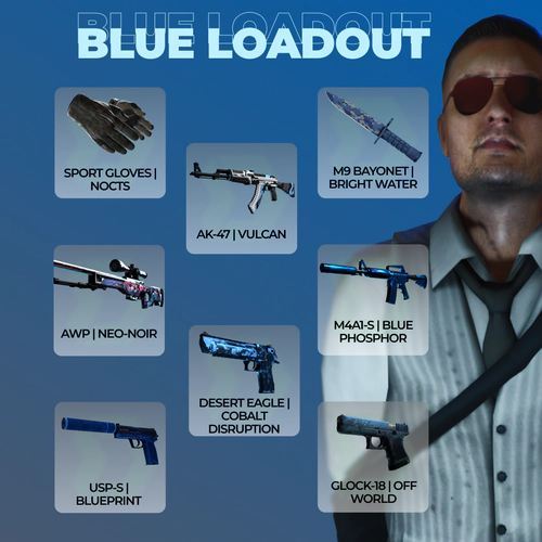 blue csgo loadout