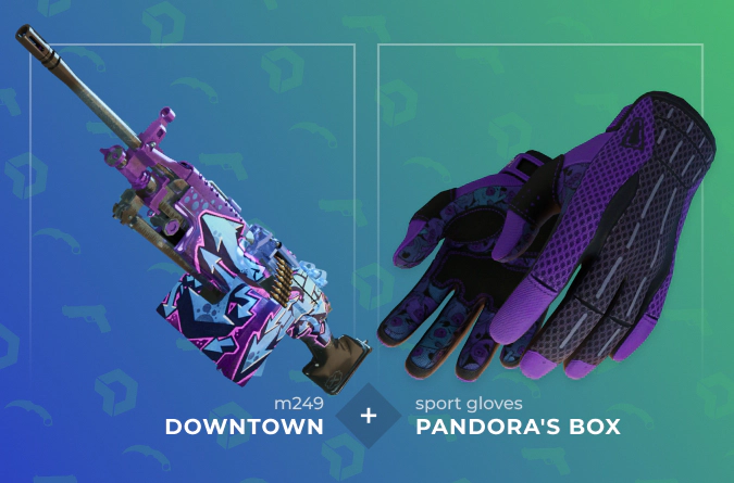 M249 Downtown and Sport Gloves Pandora's Box combination