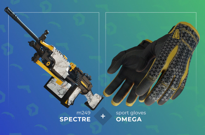 M249 Spectre and Sport Gloves Omega combination
