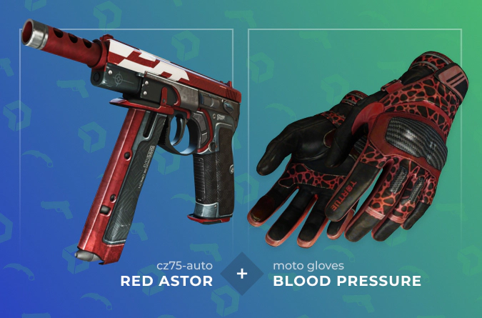 CZ75-Auto Red Astor and Moto Gloves Blood Pressure combination