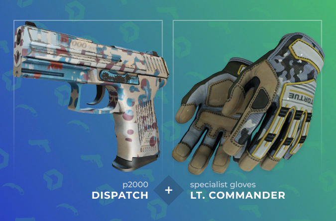 P2000 Dispatch and Specialist Gloves Lt. Commander combination