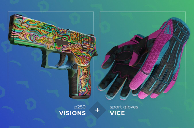 P250 Visions and Sport Gloves Vice combination