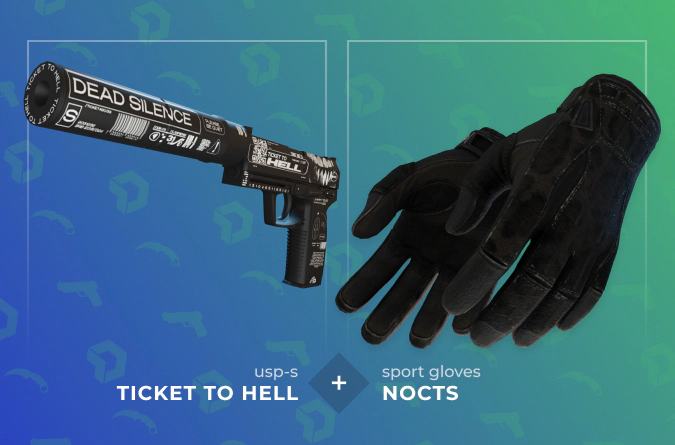 USP-S Ticket To Hell and Sport Gloves Nocts combination