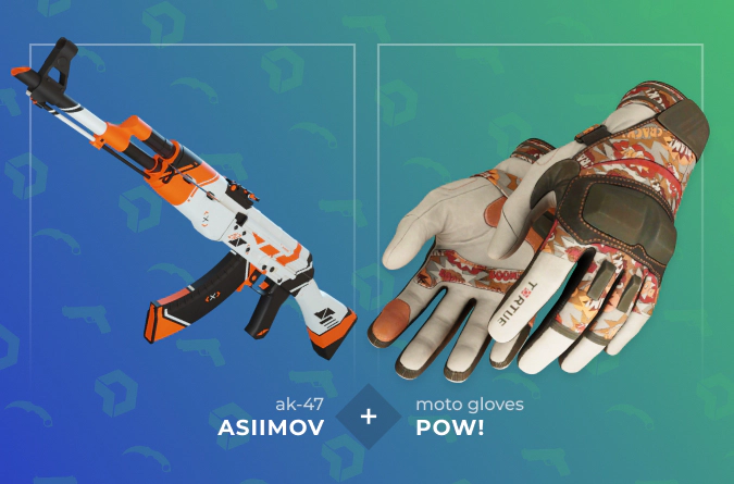 AK-47 Asiimov and Moto Gloves POW!