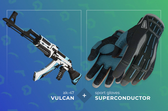 AK-47 Vulcan and Sport Gloves Superconductor
