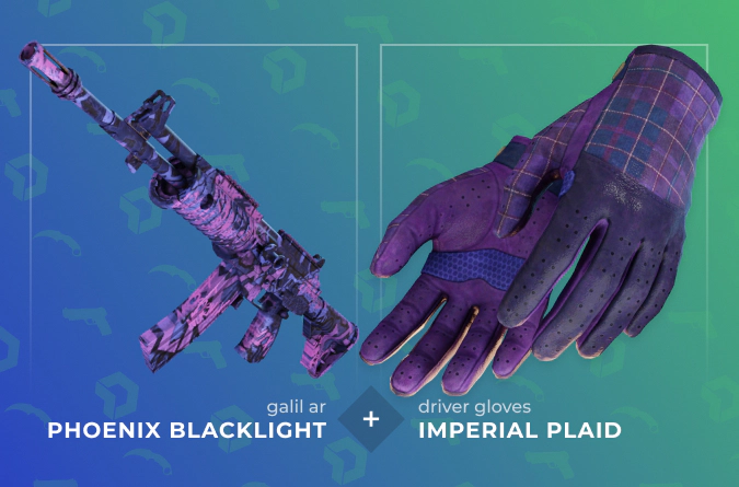 Galil AR Phoenix Blacklight and Driver Gloves Imperial Plaid