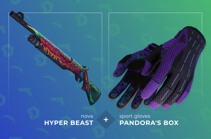 Nova Hyper Beast and Sport Gloves Pandora's Box combination