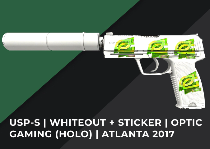 USP-S Whiteout + Sticker OpTic Gaming (Holo) Atlanta 2017l