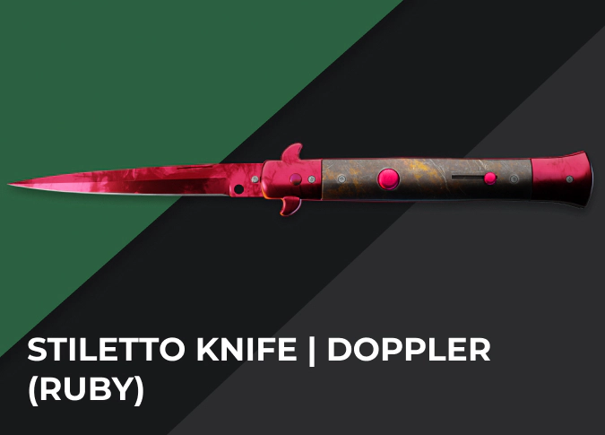 Stiletto Knife Doppler (Ruby)