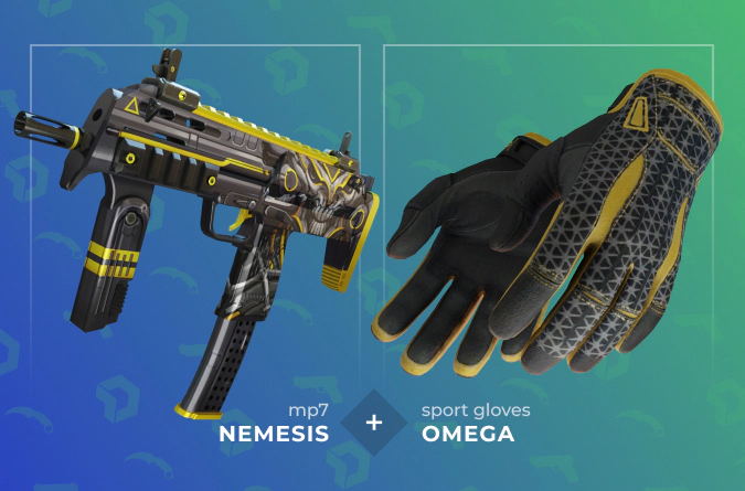 MP7 Nemesis and Sport Gloves Omega