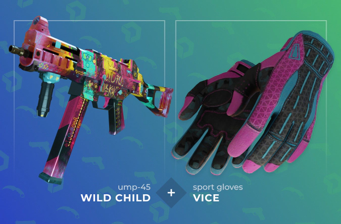 UMP-45 Wild Child and Sport Gloves Vice