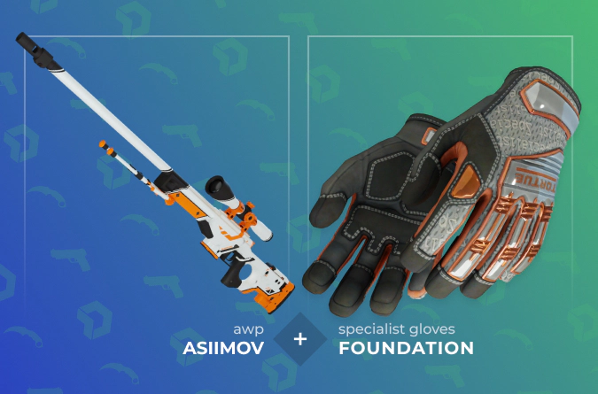 AWP Asiimov and Specialist Gloves Foundation combo