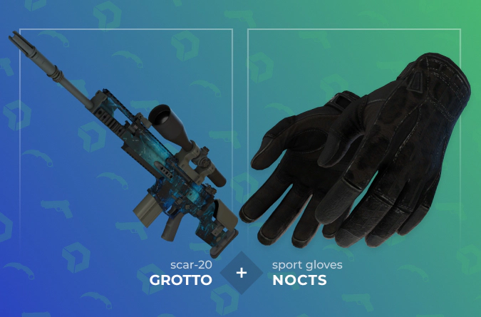 SCAR-20 Grotto and Sport Gloves Nocts combo