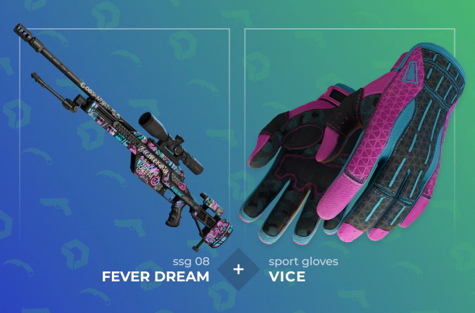 SSG 08 Fever Dream and Sport Gloves Vice combo