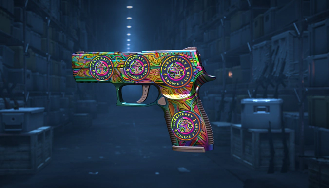 P250 Visions + 4 stickers Conspiracy Club (Holo)