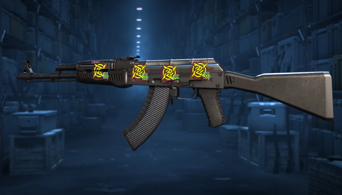 AK-47 Slate + 4 Sticker Ninjas in Pyjamas (Holo) 2020 RMR