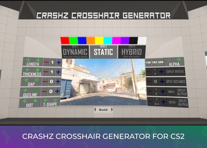 Crashz Crosshair Generator for CS2 workshop map