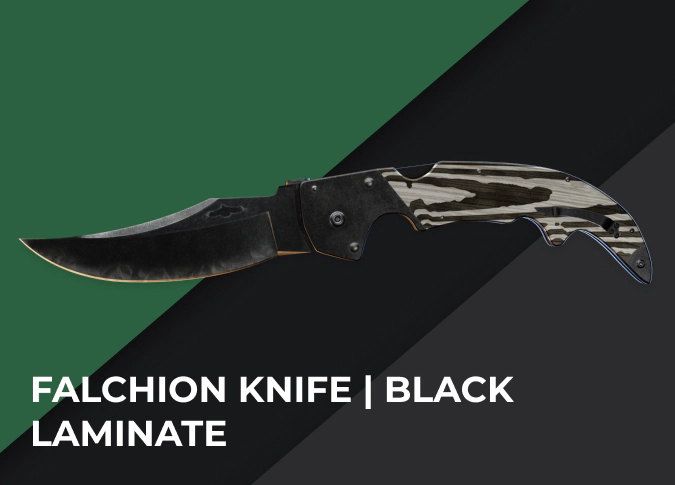 Falchion Knife Black Laminate