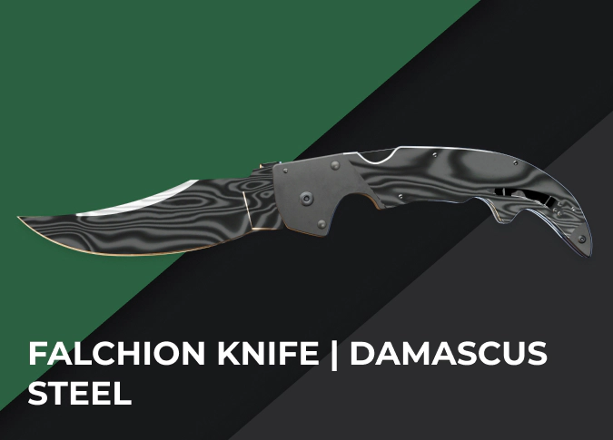 Falchion Knife Damascus Steel