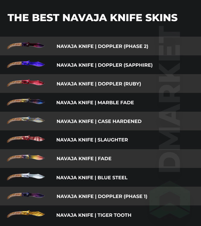 best Navaja knife skins in CS2