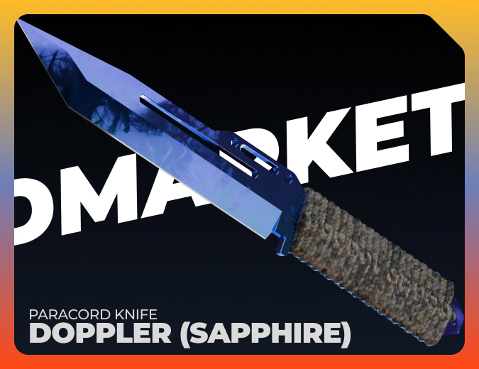 Paracord Knife Doppler (Sapphire)