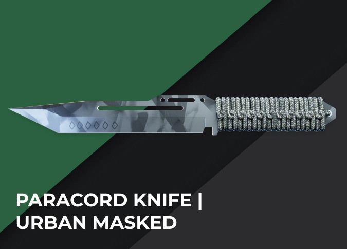 Paracord Knife Urban Masked