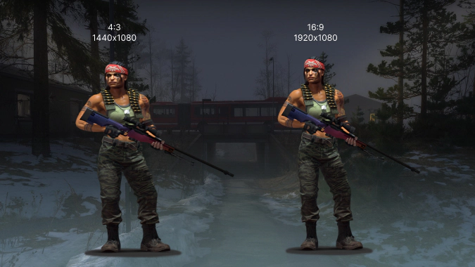 CSGO character with different resolutions