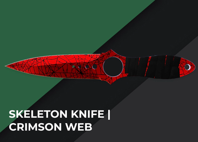 Skeleton Knife Crimson Web