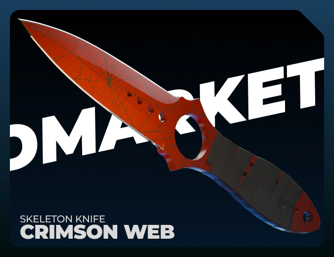 Skeleton Knife Crimson Web