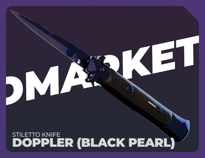 Stiletto Knife Doppler (Black Pearl)