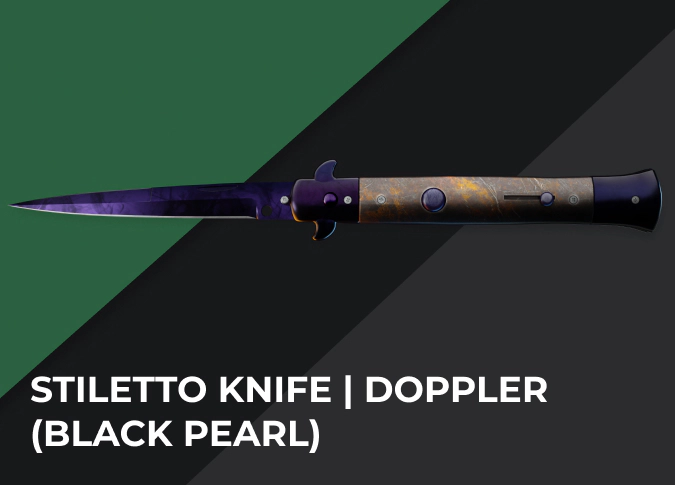 Stiletto Knife Doppler (Black Pearl)